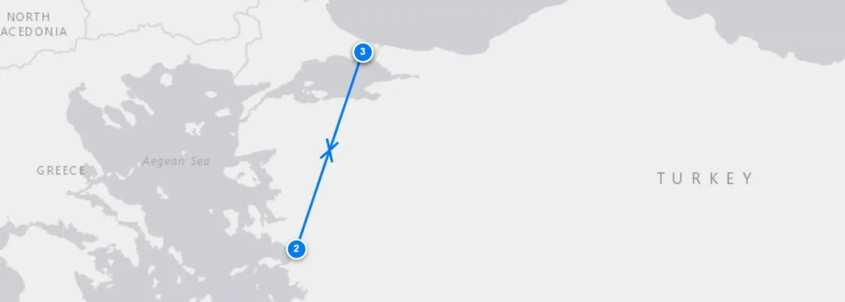 Biblical Ephesus And Seven Churches route map